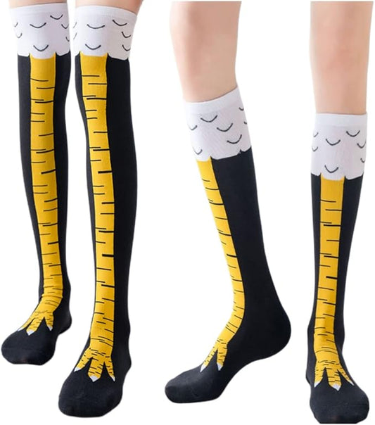 WonkySockCo - 2 Pair Funny Chicken Legs Socks